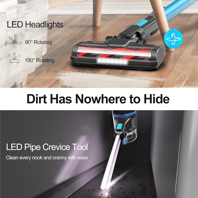 DEVOAC S11 Cordless Vacuum Cleaner, 50Kpa 50 Mins Vacuum Cleaners - Image 6