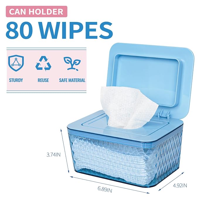 Wipes Dispenser, One-Handed Operation Wipe Holder - Image 2