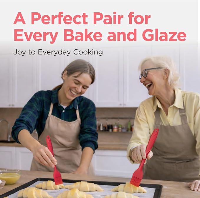 Kitchen Mama WaltzGrip Platinum Silicone Basting Pastry Brush: Set of 2 - Image 7