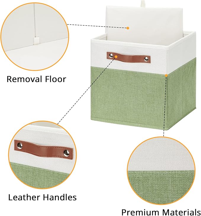 DULLEMELO 11x11 Cube Fabric Organizer Storage Bins - Image 2