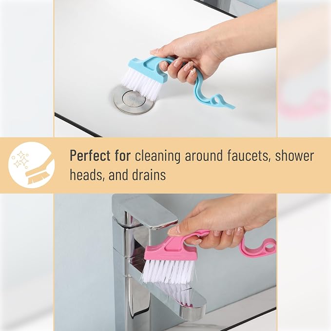 Slick- Window Track Cleaning Brush, 2 Pack, Built-in Scraper, Window Track - Image 5