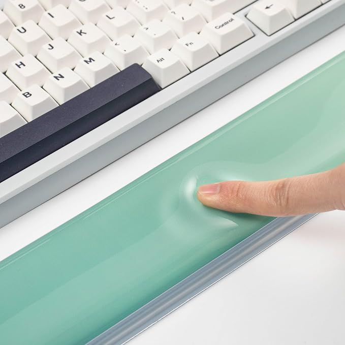 Gel Keyboard and Mouse Wrist Rest Set –Green Clear Wrist Rest - Image 5