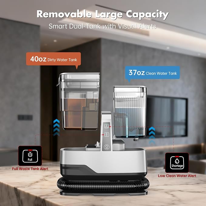 Portable Carpet & Upholstery Spot Cleaner Machine 20Kpa Power Suction Carpet - Image 3