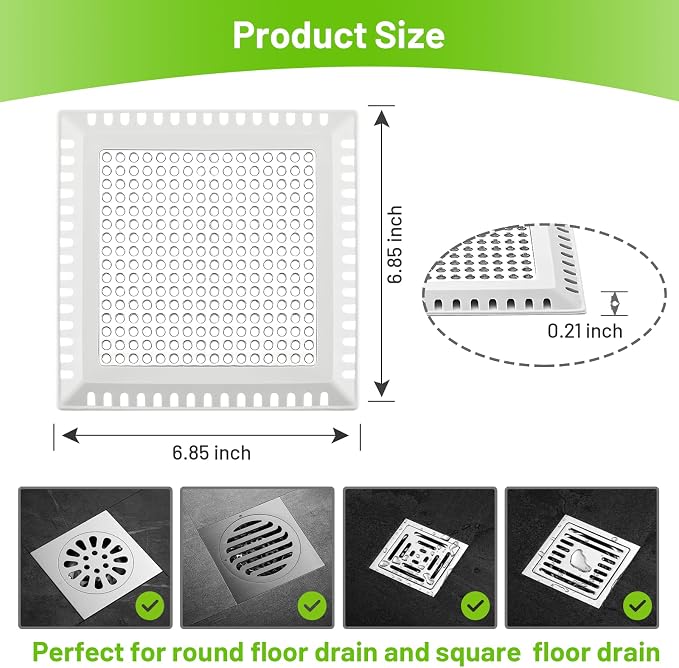 Shower Drain Hair Catcher, Quality Drain Cover Hair Catcher - Image 2