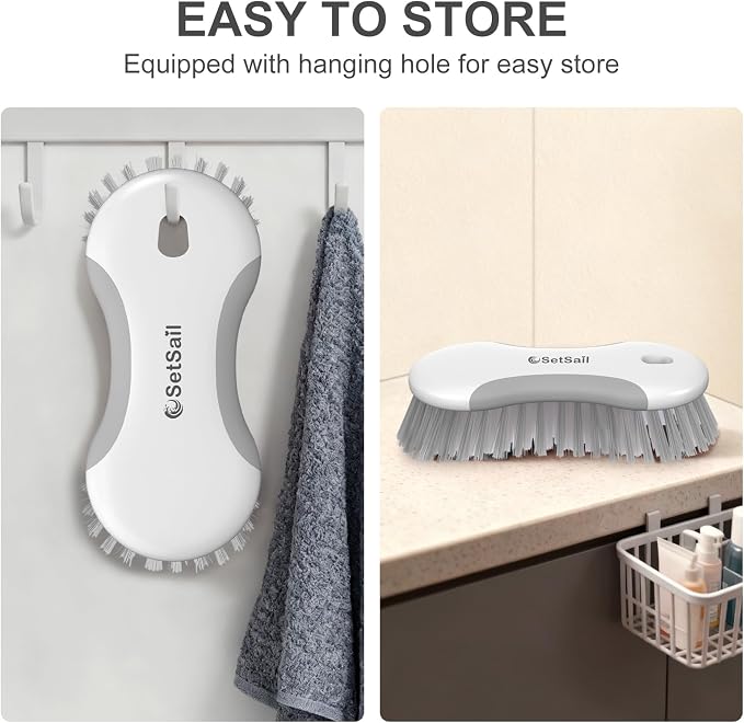 SetSail Multi-Purpose Scrub Brush of 2 Pack, Stiff Bristles Cleaning Brush - Image 5