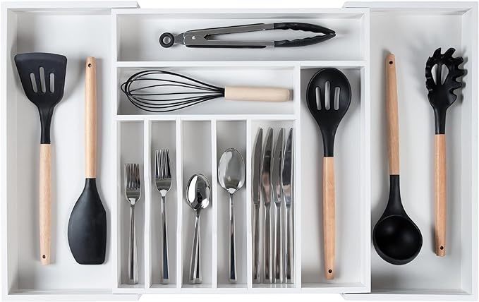 KitchenEdge Premium Silverware, Flatware and Utensil Organizer by KitchenEdge
