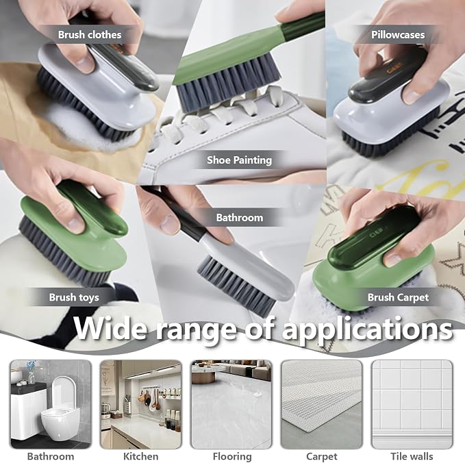 2Pcs Laundry Brush for Stains on Clothes, Household Scrub Brush, Soft Bristle - Image 5
