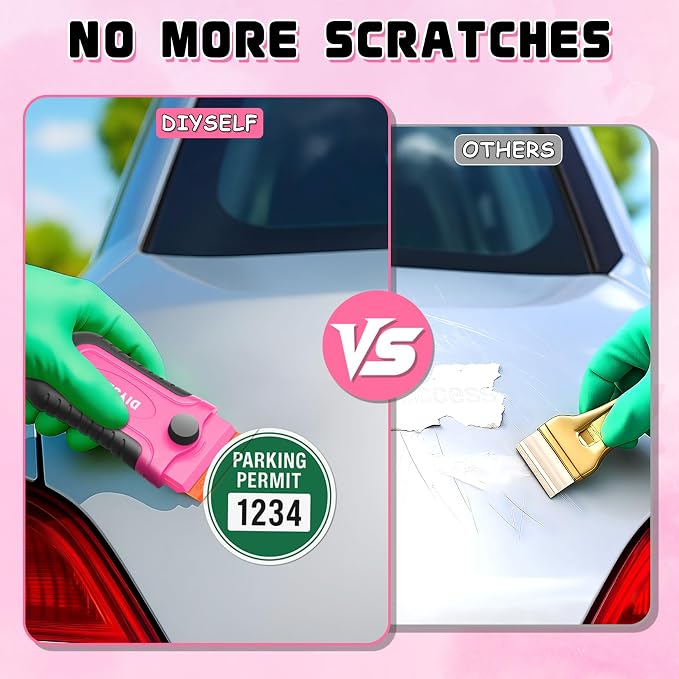 DIYSELF 2 Pcs Plastic Razor Blade Scraper - Image 3