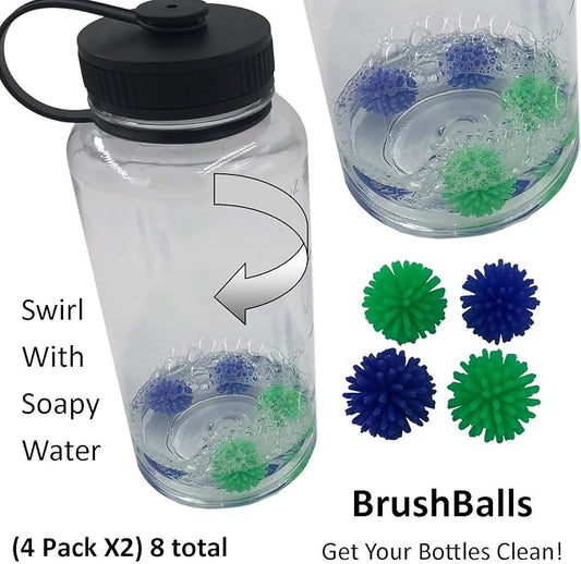 Keyfit Tools BrushBalls 8 Total Water Bottle Cleaning Brush Balls Reusable - Image 2