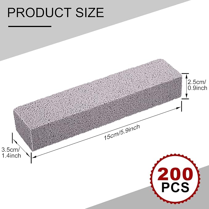 Chinco 200 Packs Pumice Stick for Cheaning, Pumice Scouring Stone Pad Removing - Image 2