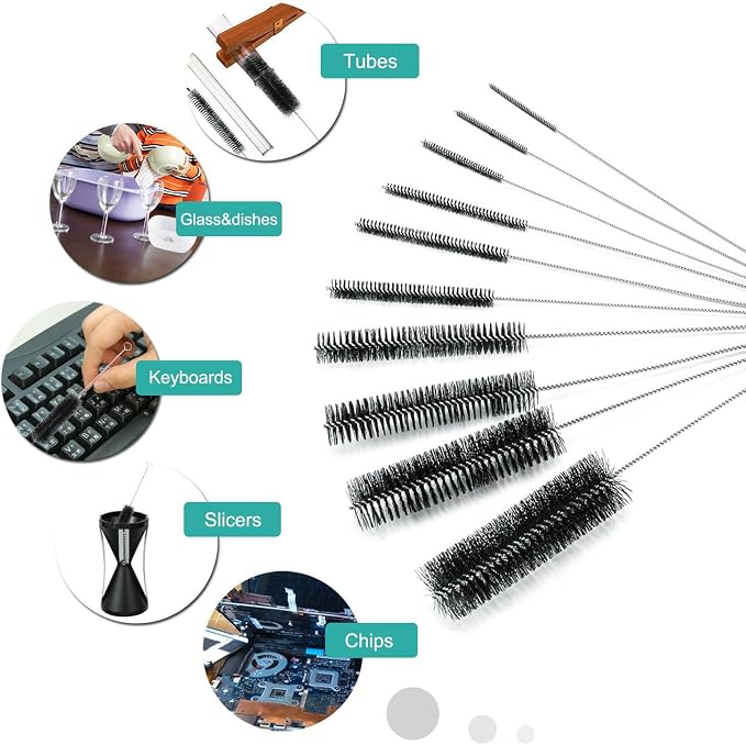 AKOAK 8.2 Inch Nylon Tube Brush Set Pipe Cleaning Brushes - Image 6