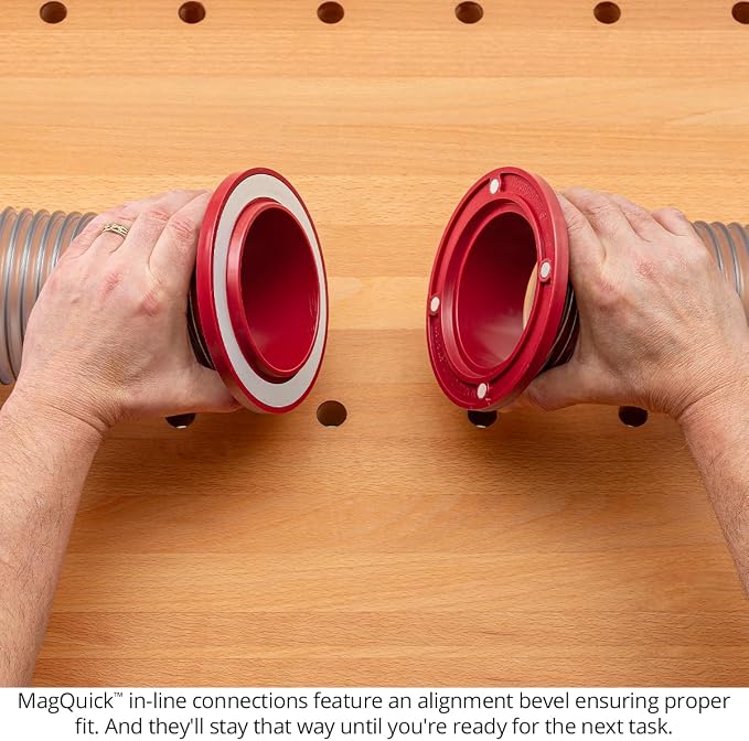 Woodpeckers MagQuick Magnetic Dust Ports Deluxe 8-Piece Set – Magnetic Dust - Image 3