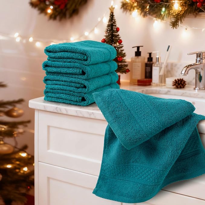 Cleanbear Wash Cloths Turquoise Washcloths - Image 8