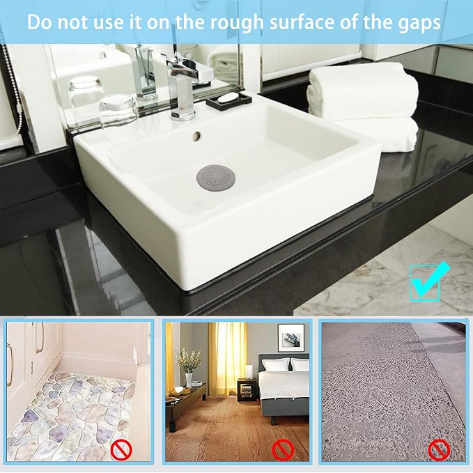 2-Pack Drain Hair Catcher Durable Silicone Hair Stopper Shower Drain Covers - Image 5