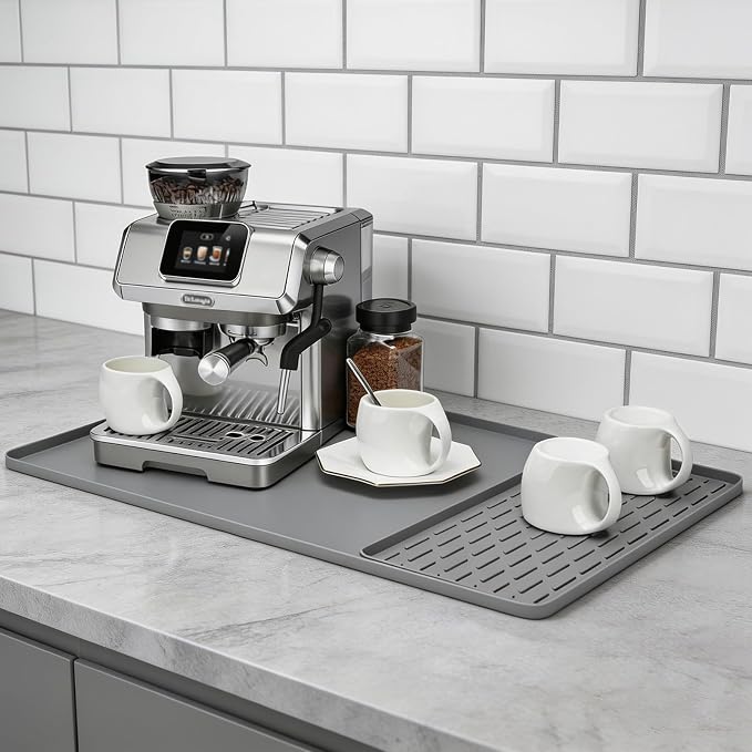 Silicone Coffee Mat 24" x 16", Heat Resistant Non Slip Leak Proof by LKYLIVE