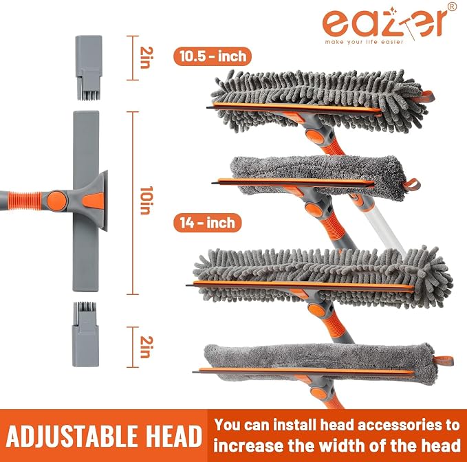 Eazer 64'' Squeegee Window Cleaner 2 in 1 Rotatable Window Cleaning Tool Kit - Image 3