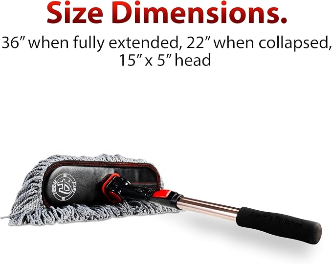 Adam's Polishes Microfiber Duster – Exterior Soft Premium Large Car Duster Kit - Image 5