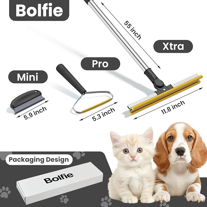 3 in 1 Carpet Rake for Pet Hair Removal, Tool Set of 3, 55” Long Handle Carpet - Image 3
