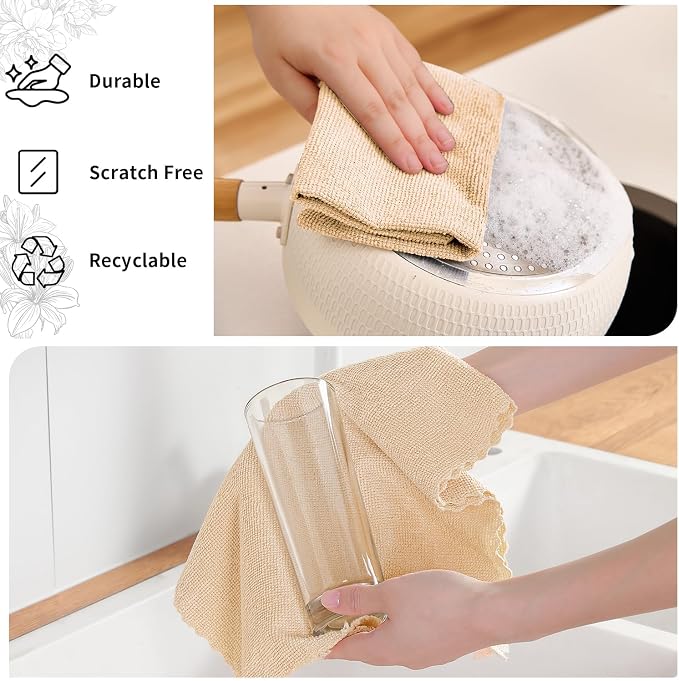 80 Pack Microfiber Cleaning Cloth Roll, Lint Free Rags & Tear Away Reusable - Image 2