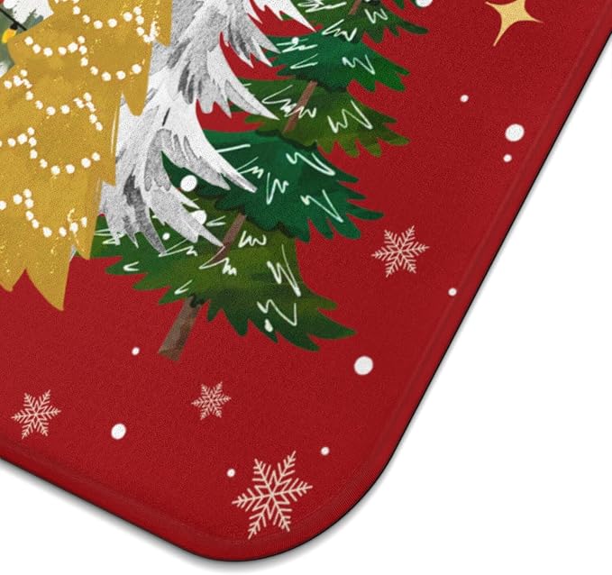 Christmas Kitchen Countertop Dish Drying Mat, Washable Absorbent Countertop - Image 6