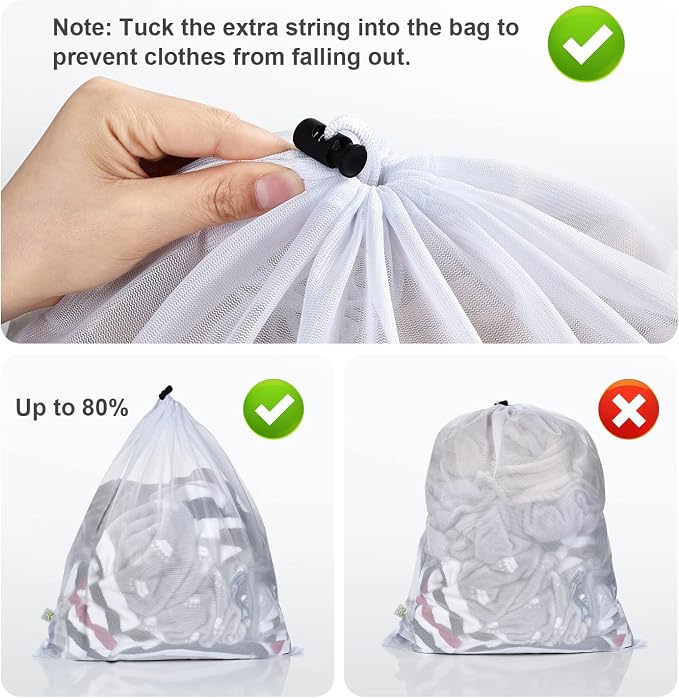 OTraki 2 Pack Mesh Laundry Bag, 20x24 Inch Heavy Duty Laundry Fine Mesh Bags - Image 8