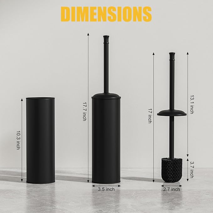 BESy Toilet Brush and Holder, Toilet Cleaner Bowl Set - Image 9