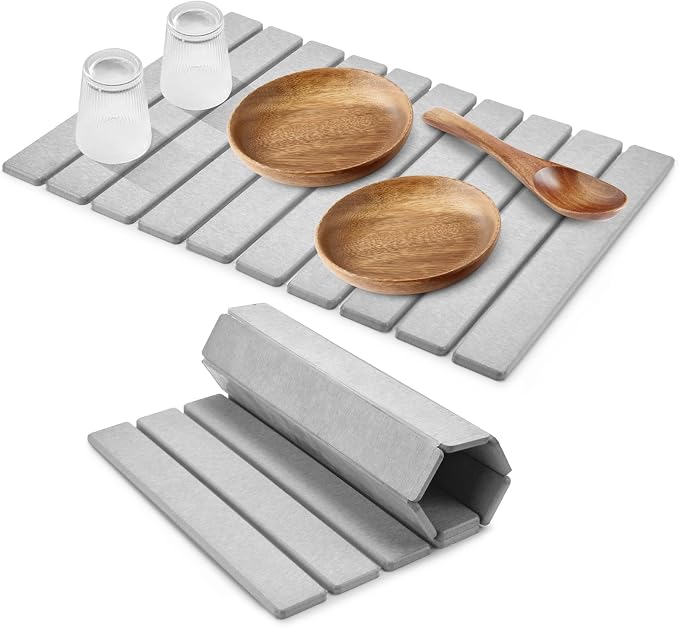 Large Stone Dish Drying Mats for Kitchen Counter, Eco-Friendly Absorbent by Unknown