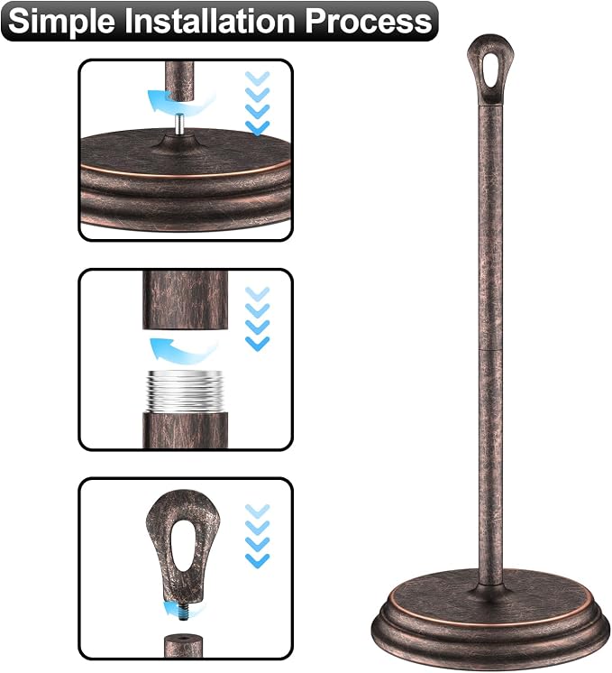 Toilet Paper Holder with Rustproof, Metal Free Standing Toilet Paper Stand - Image 5