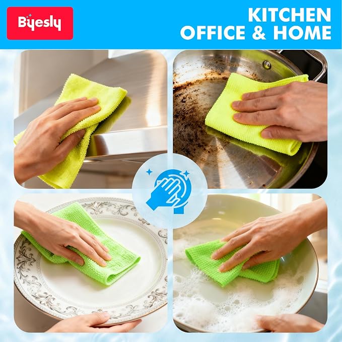 24-Pack Microfiber Cleaning Cloth, 11.5x11.5 Microfiber Towels - Image 8
