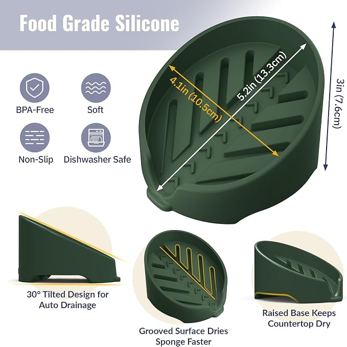 NiHome Silicone Sponge Holder Compatible - Image 2
