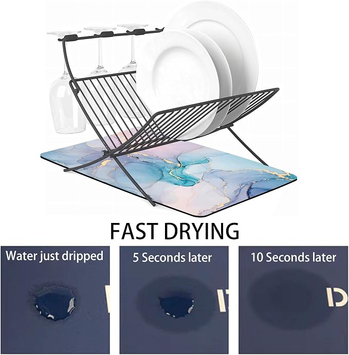 Dish Drying Mat for Multiple Usage. Super Absorbent, Easy clean, Quick dry - Image 3