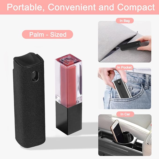 2Pcs Screen Cleaner Spray and Wipe - Image 7