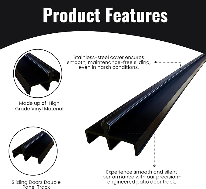 KC Hardware Premium Vinyl Sliding Door Track - Image 3