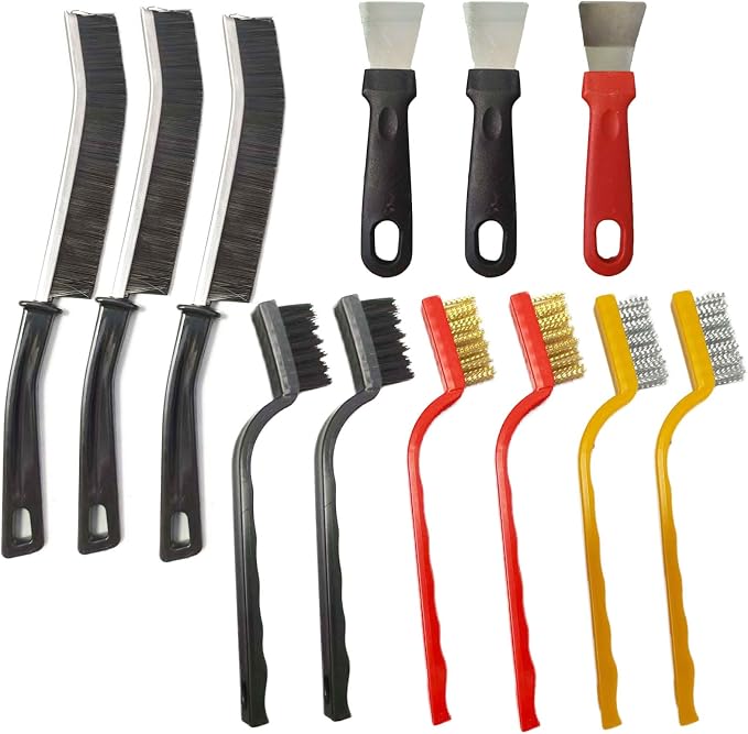 12PCS Brush Cleaning Set, 3 Gap Brushes + 6 Metal Crevice Brushes +3 by Durikant