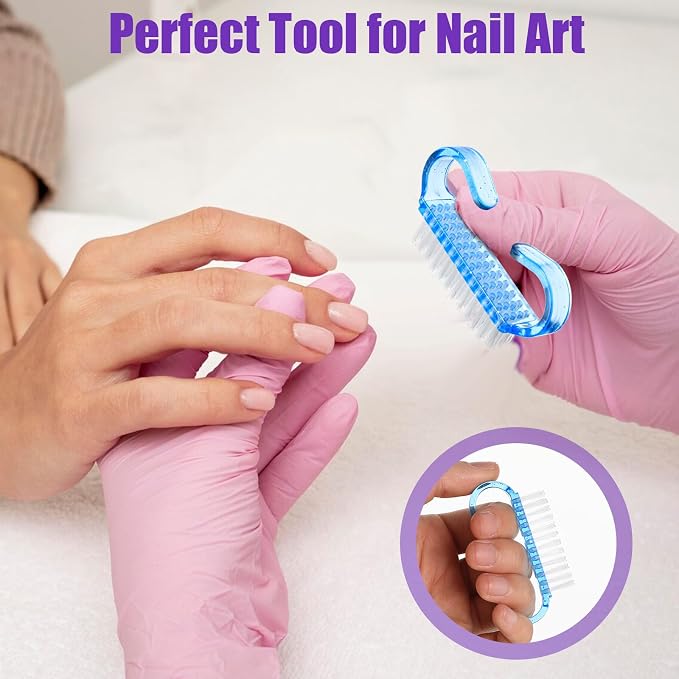 20Pcs Nail Cleaning Brush, Nylon Nail Cleaning Brush, Handle Grip Nail Brush - Image 4
