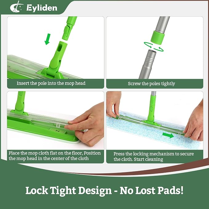Eyliden Large Sweeper Mop, 16.5" Wide - Image 7