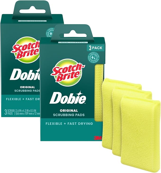 Scotch-Brite Dobie All Purpose Cleaning Pads, Count 6 by 3MIndustrial