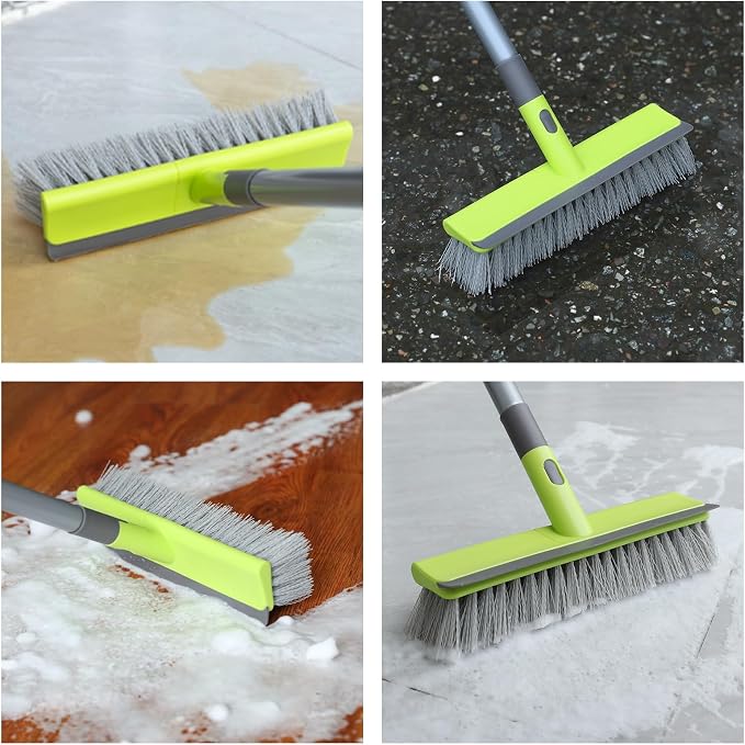 Floor Scrub Brush 2 in 1 Scrape and Stiff Bristle Deck Brush - Image 5