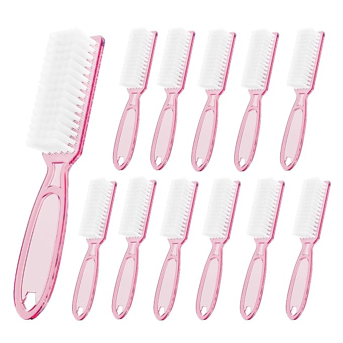 12 Pcs Handle Grip Cleaning Brushes, Hand Fingernail Nail Scrub Manicure Brush by SQULIGT
