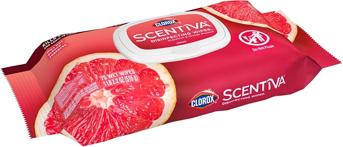 Clorox Scentiva Disinfecting Wipes, Grapefruit and Orange Blossom, 75 Ct. - Image 13