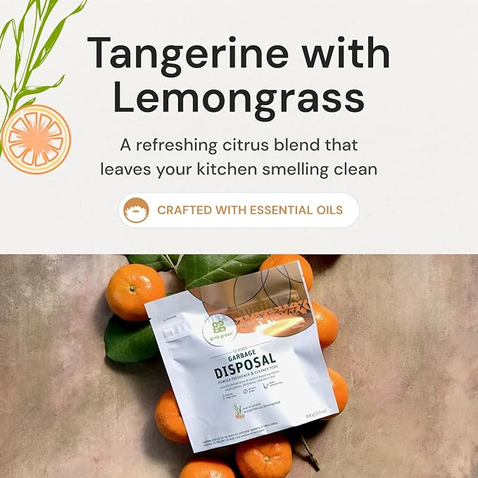 Grab Green Garbage Disposal Freshener and Cleaner Pods, Tangerine - Image 6