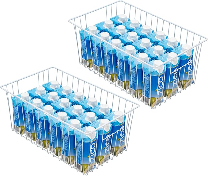 16inch Farmhouse Freezer Wire Baskets Organizer Storage Bins Large Organizer - Image 2
