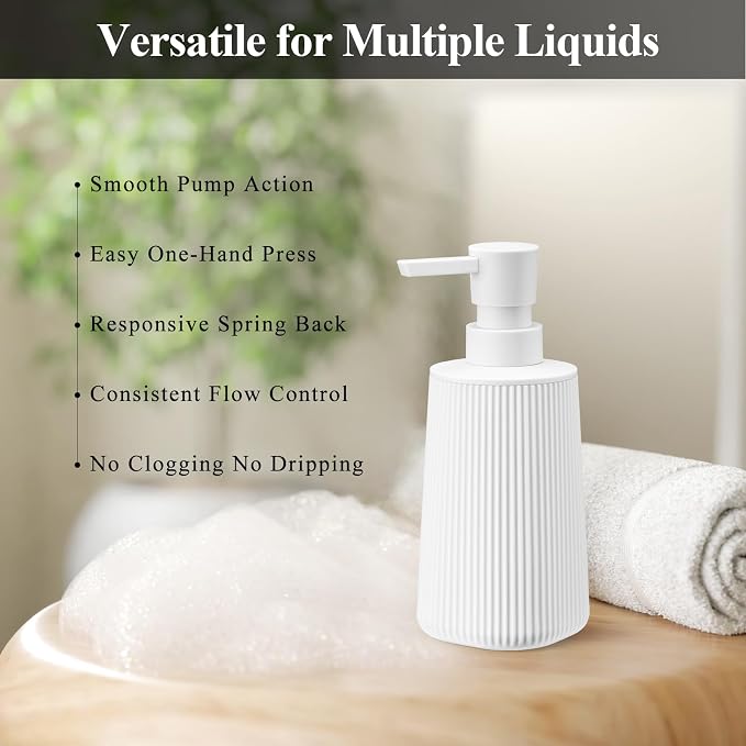 White 2 Pack Hand Soap Dispensers - Image 3