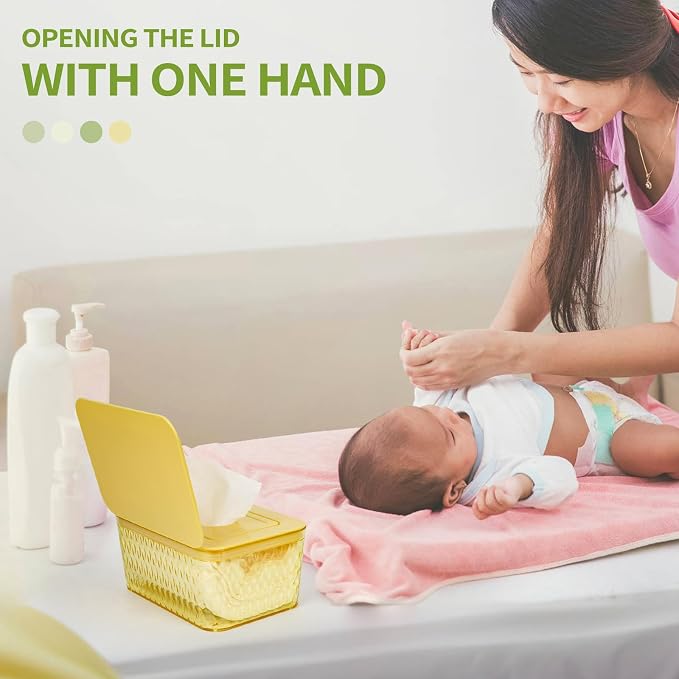 Wipes Dispenser, One-Handed Operation Wipe Holder - Image 4