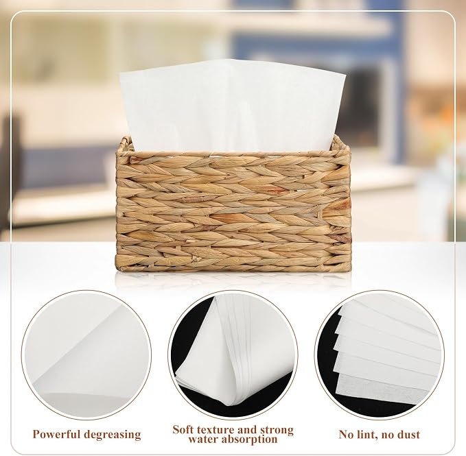 Tranqun 200 Pcs Disposable Microfiber Cleaning Cloth Bulk 12 x 12 Inch Lint - Image 3