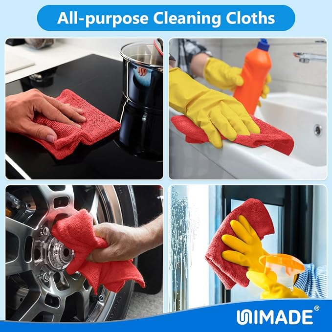 Microfiber Cleaning Cloth, 20 Pack Reusable Microfiber Towels - Image 7