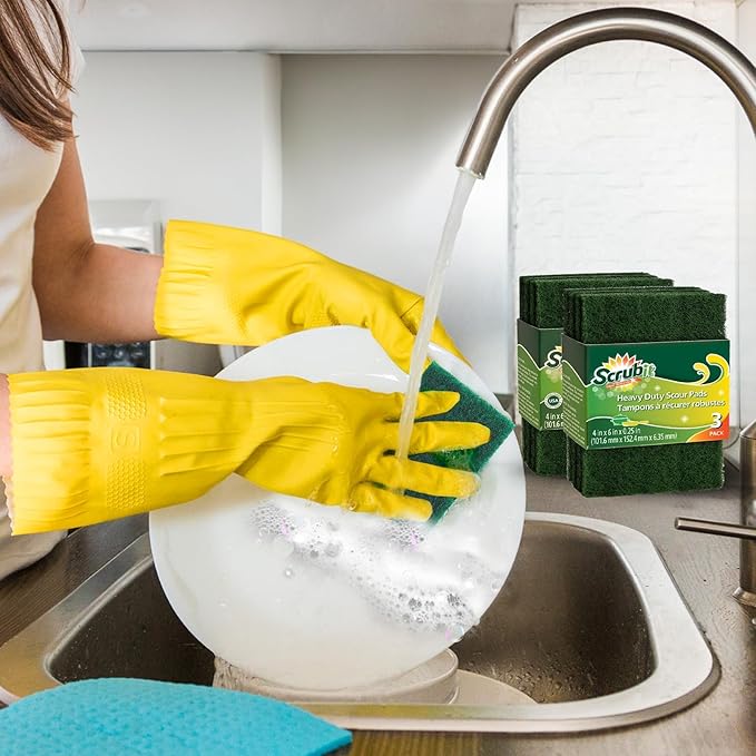 Scouring Pads - Heavy Duty Household Cleaning Scrubber - Reusable Scrubbing - Image 4