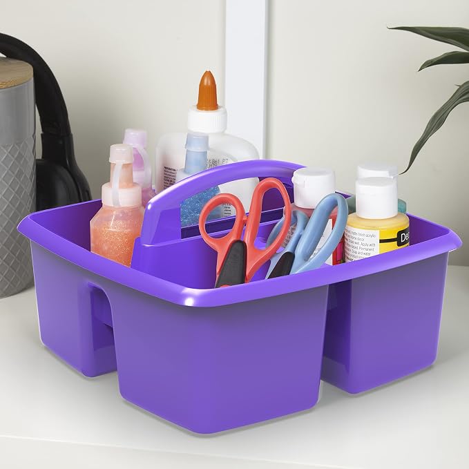 Storex 3-Compartment Small Craft Caddy – Multipurpose Classroom Organizer - Image 4