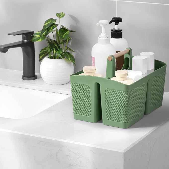 rejomiik Portable Shower Caddy Basket Plastic Cleaning Caddy Organizer Storage - Image 2