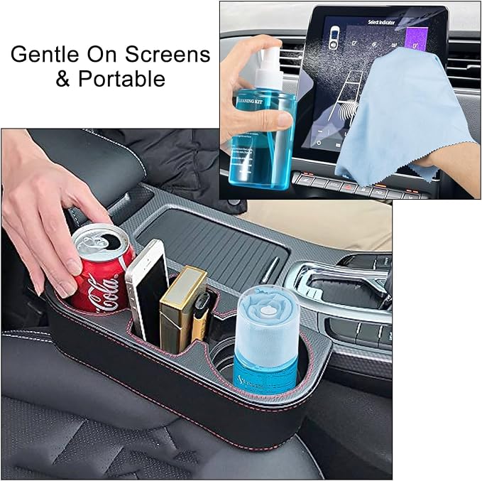 walrfid 2 Pcs Car Screen Cleaner Spray and Wipe, TV Computer Laptop Touchscreen - Image 5